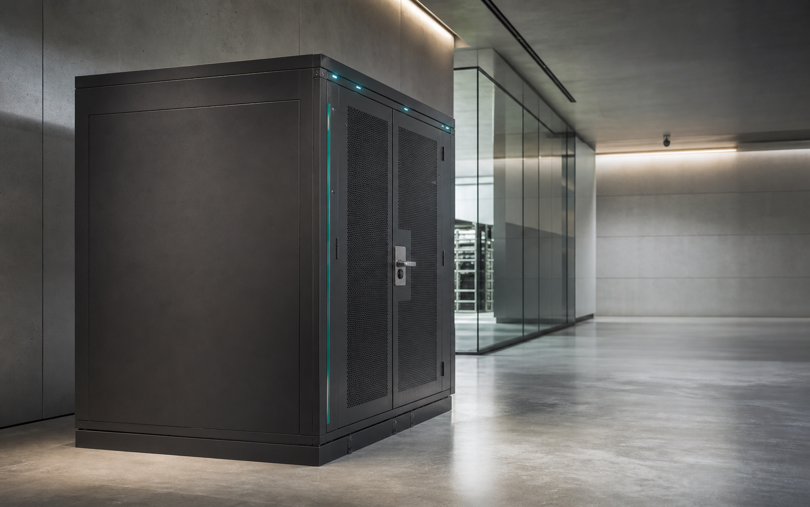 Secure modular data storage vault in a controlled facility